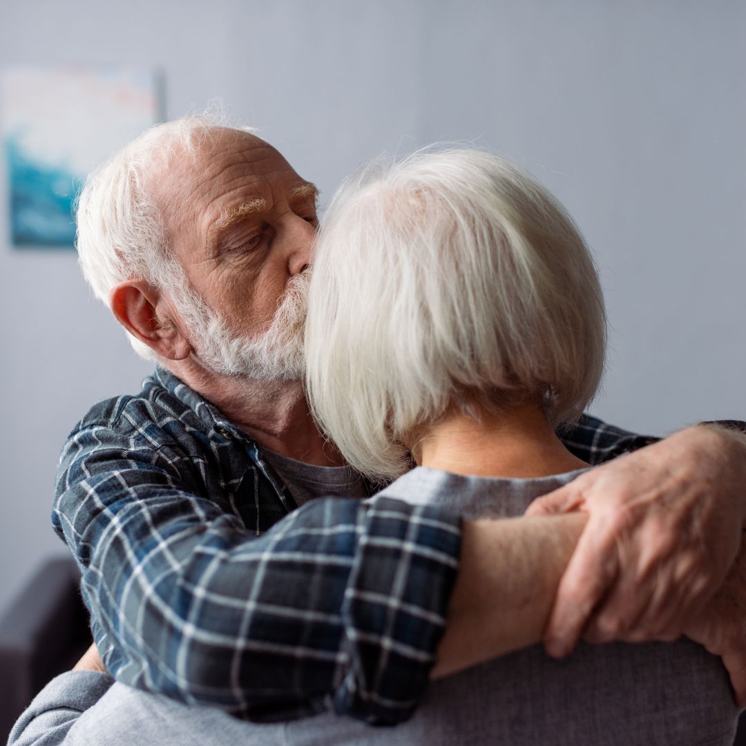 husband and wife dancing