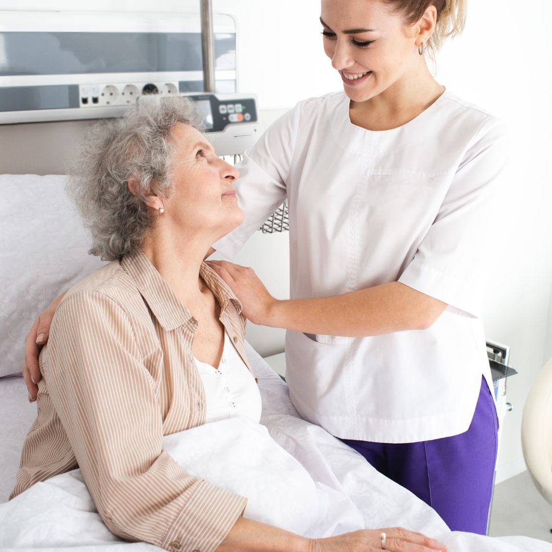 caregiver with senior
